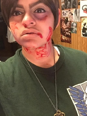 Mya at Con Alt Delete 2016, cosplaying as Soul Evans from Soul Eater